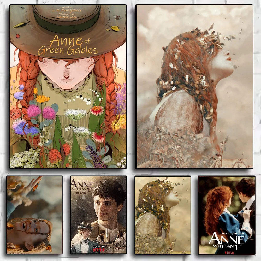 Anne With An E-Póster de Tv de película, arte HD, pared impermeable, hogar, sala de estar, dormitorio, bar, decoración estética