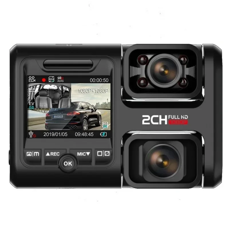 4K 2160P WIFI GPS Logger Dual Lens Car DVR Novatek 96663 Chip IMX323 Sensor Night Vision Dual Camera Dash Cam Recorder D30H