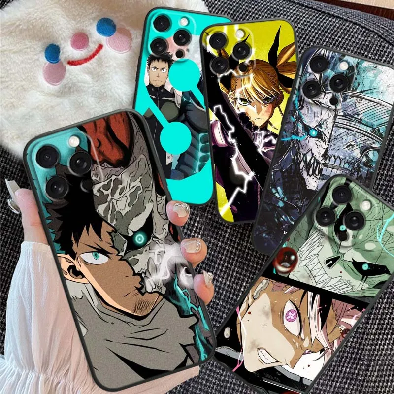 

Cool Animation K-Kaiju No. 8 For Apple iPhone 16 16E 15 14 13 12 11 XS X Pro Max Plus Black Soft Silicone Cover Phone Case