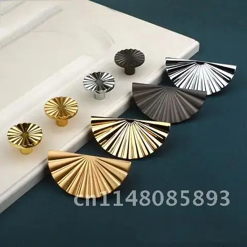 Innovative 1 pcs Round Gold Rectangle Shape Wardrobe Decor Door Handles Furniture Hardware Dresser Pulls Knobs