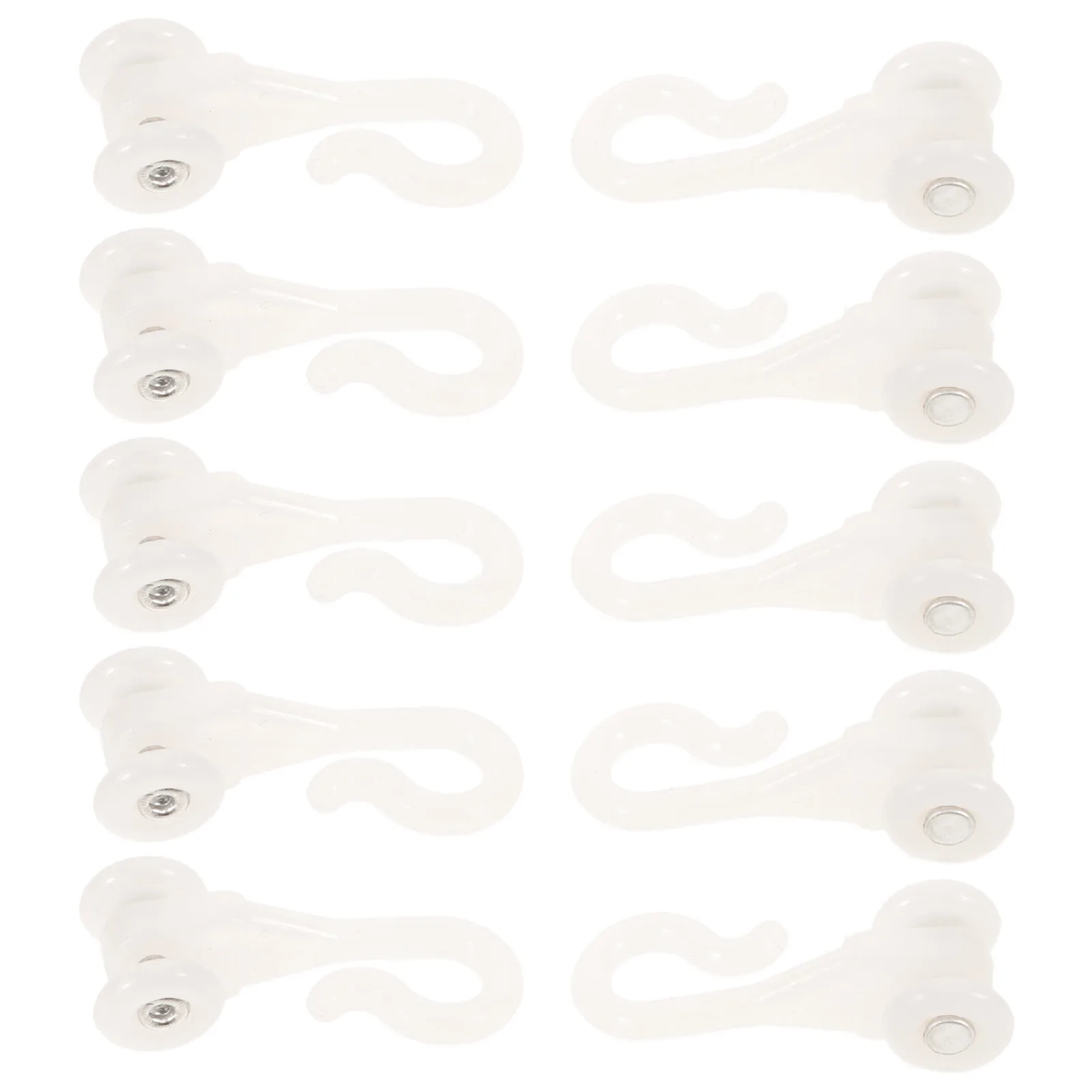 10Pcs Mosquito Net Hooks U-Shaped Track Gliders for Bed Canopy Hanging Rail System Smooth Sliding Ceiling Curtain Roller
