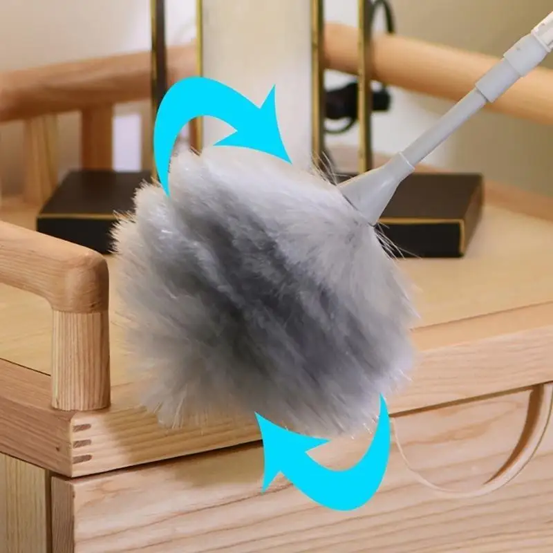 

D0AB электрическая перьевая тряпка, перезаряжаемая через USB щетка для тряпки с удлинителем, инструмент для тряпки, бытовой для