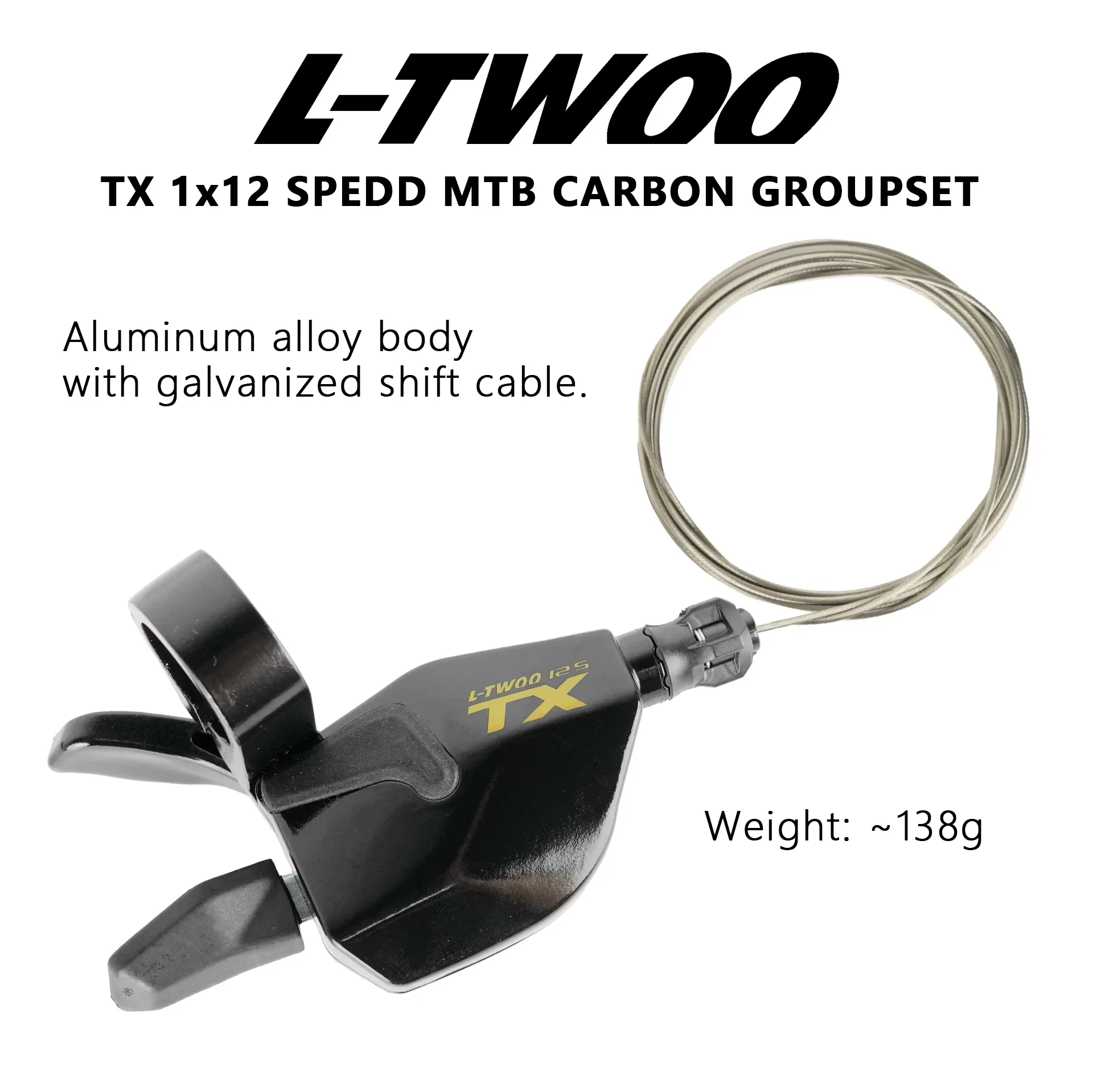 NEW! LTWOO TX 1x12 Speed Two Way Release Carbon Shifter + Stabilize Damping Carbon Rear Derailleur 12s