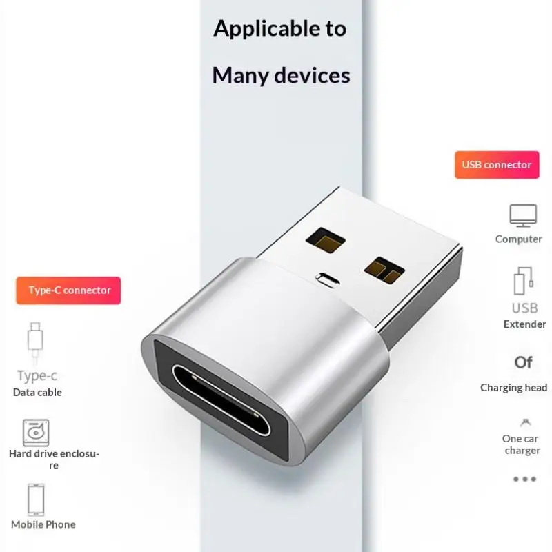 1Pcs USB A Male To Micro Type C Female Connector OTG Adapter USB To Type C Converter For Computer Laptop Data Transfer
