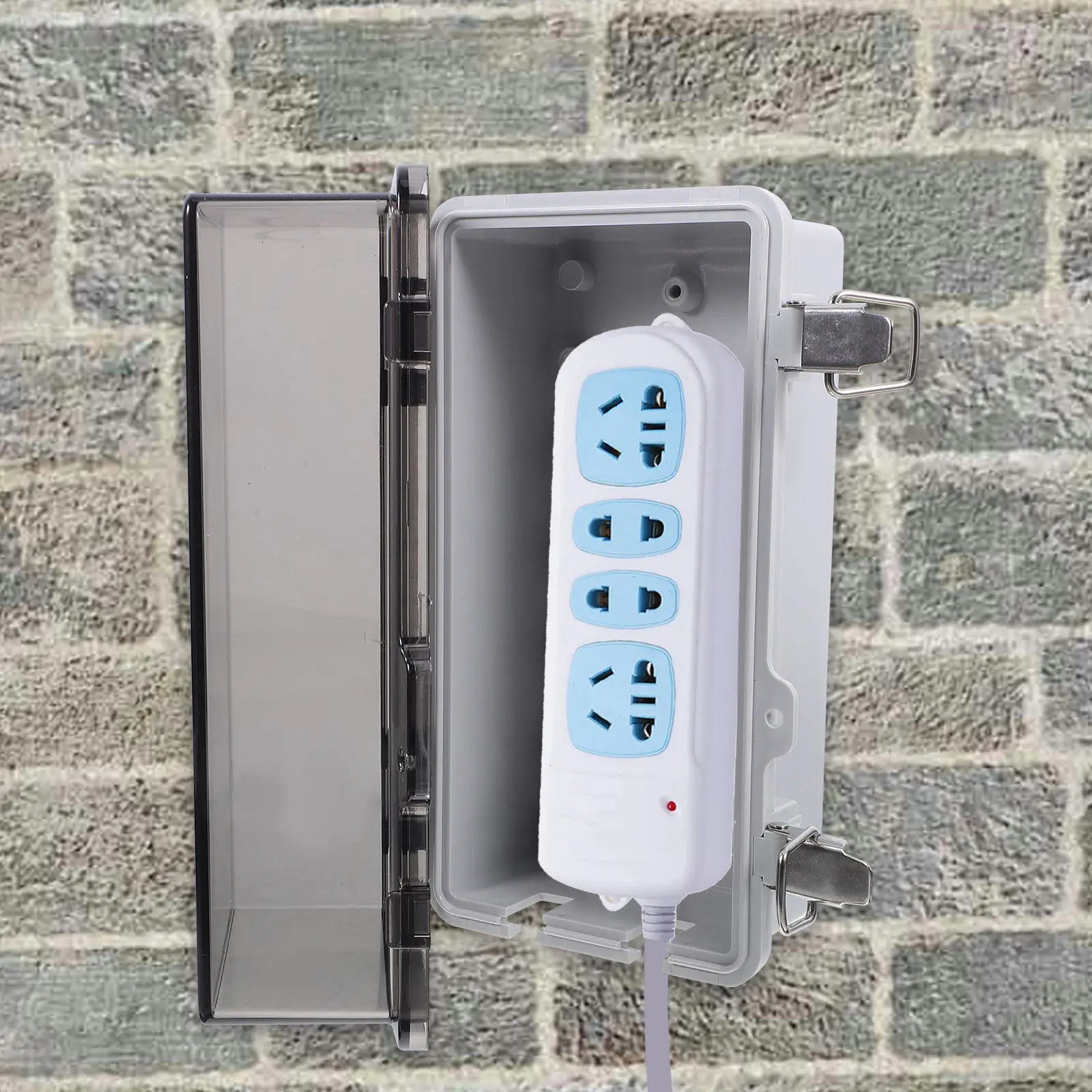 Outdoor Junction Box Weatherproof Electronic Junction Box for Charging Station Extension Cord Protective Cover Plastic