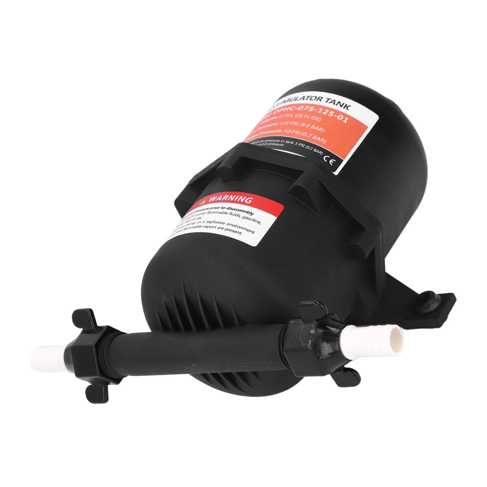 Accumulator  Pump Pre Pressurized Accumulator  Easy To Install Maximum 125PSI Reduce Frequent Start Stable for Boat