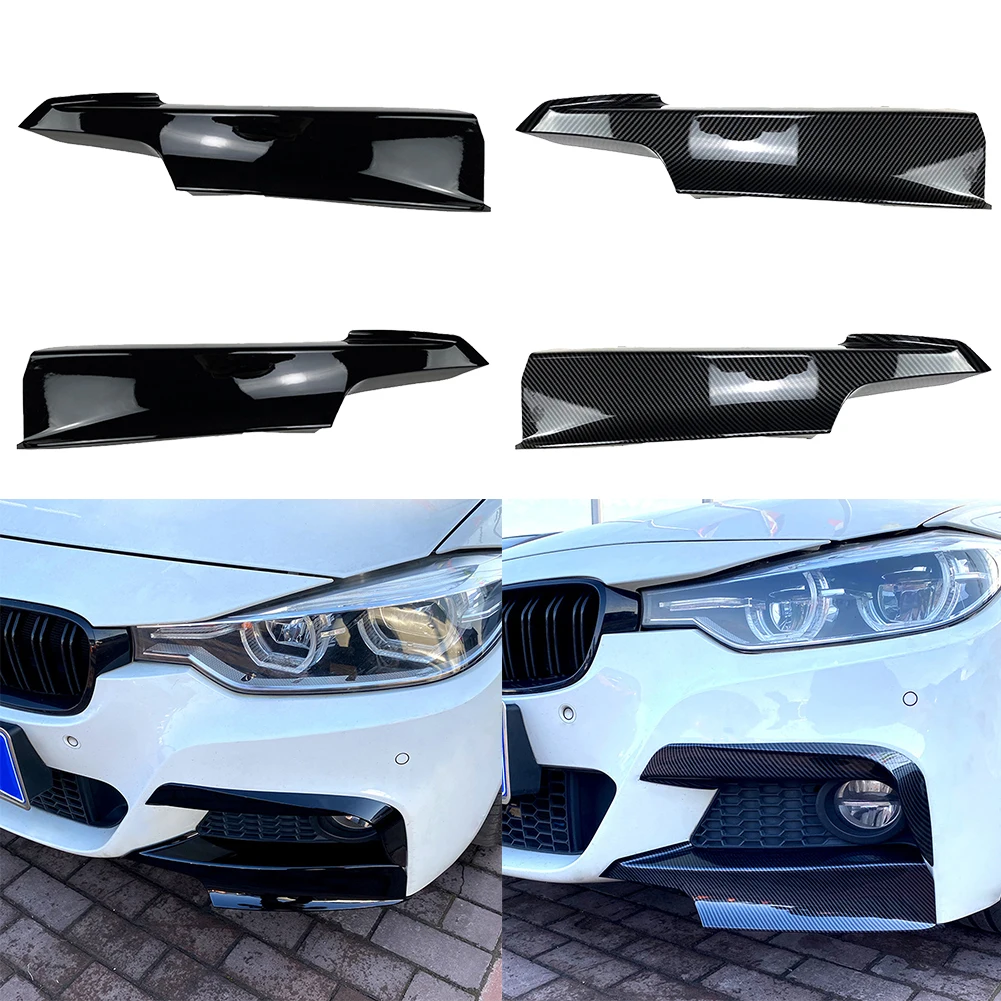 

Practical Auto Part Splitter Cover Stickers ABS Left&Right Spoiler Splitter For 320i 325i 13-2019 For F30 M Sport