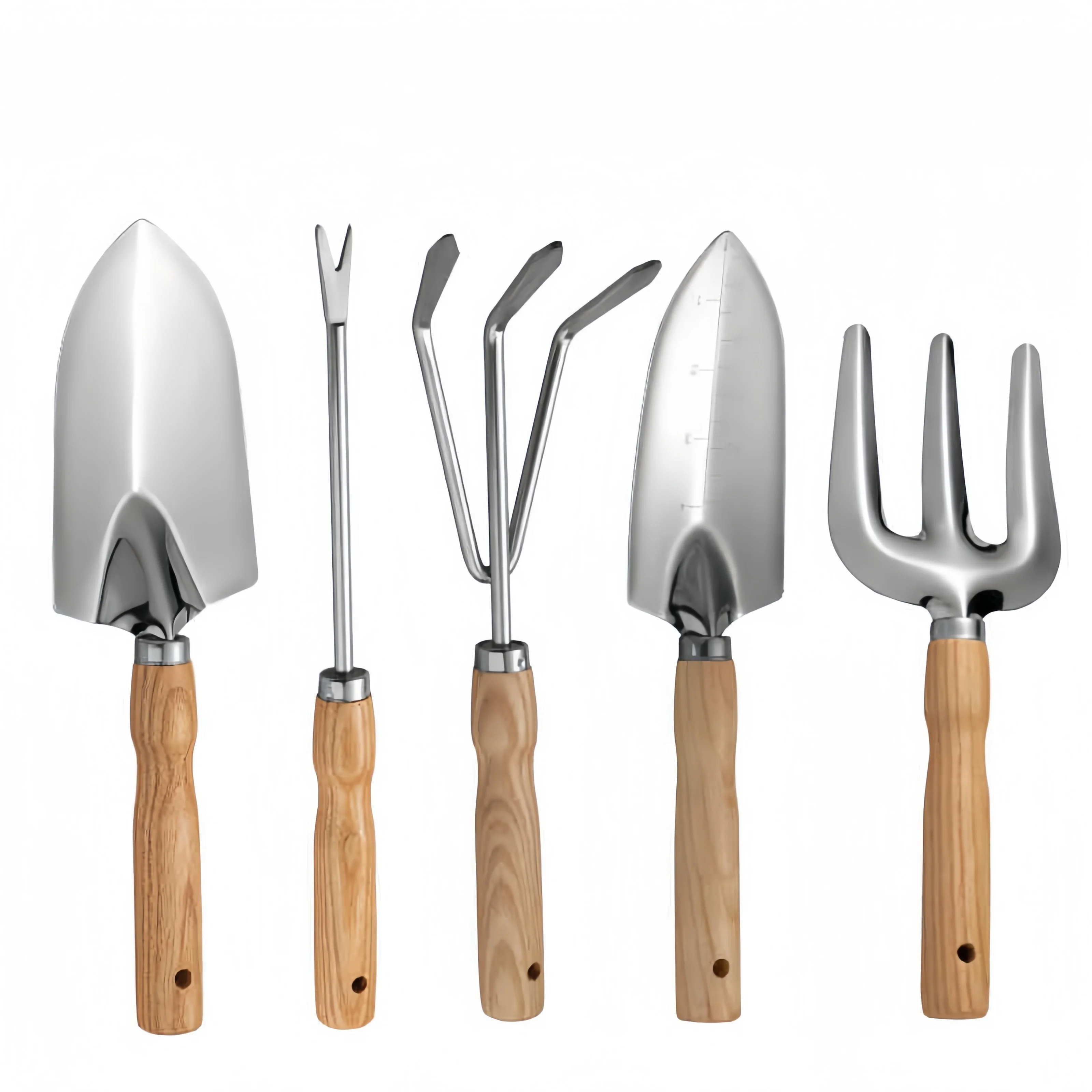 

Premium Stainless Steel Garden Tool Set 5PCS Ergonomic Hand Tools with Weeder Trowel Fork Indoor Outdoor Plant Care Essentials