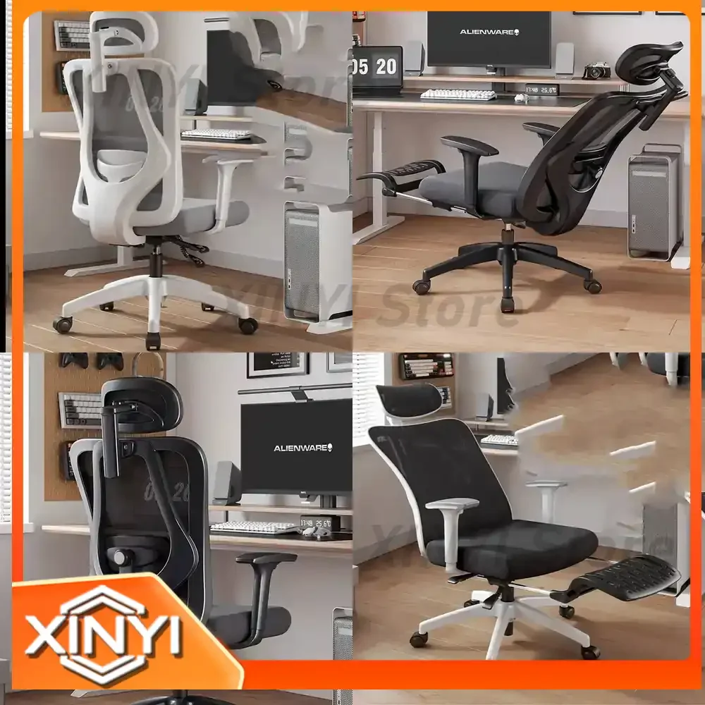 Gaming Ergonomic Mobile Desk Chair with Folding Arms Swivel Recliner and Massage Function for Camping and Office Use