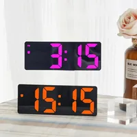 Alarm Clocks Clock Eleksmaker Brightness Adjustable Number Electronic Product Consumer Electronics Color LED Wall Clock Home