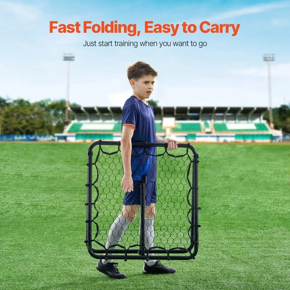 34x34 Inch Soccer Rebounder Net Kick Back Portable Football Training Gift