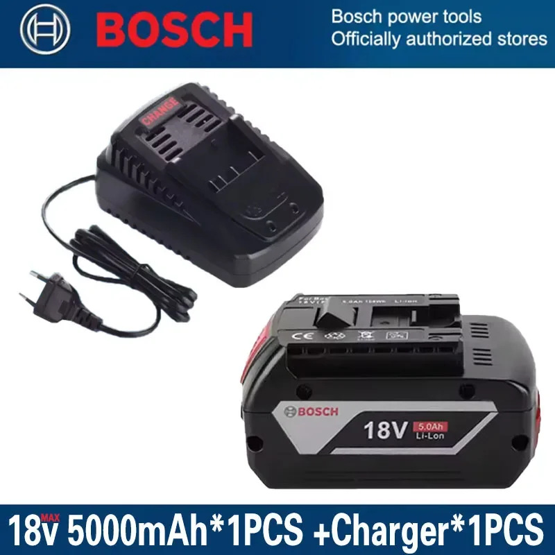

100% Bosch 18V Battery 5Ah / 6Ah High Capacity Rechargeable Battery for Bosch Drills Saws Power Tools