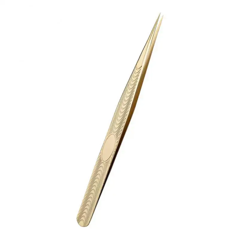 Precision Volume Eyelash Tweezers Professional Stainless Steel Eyelash Extension Clip Individual Curved Strip Lash Tools