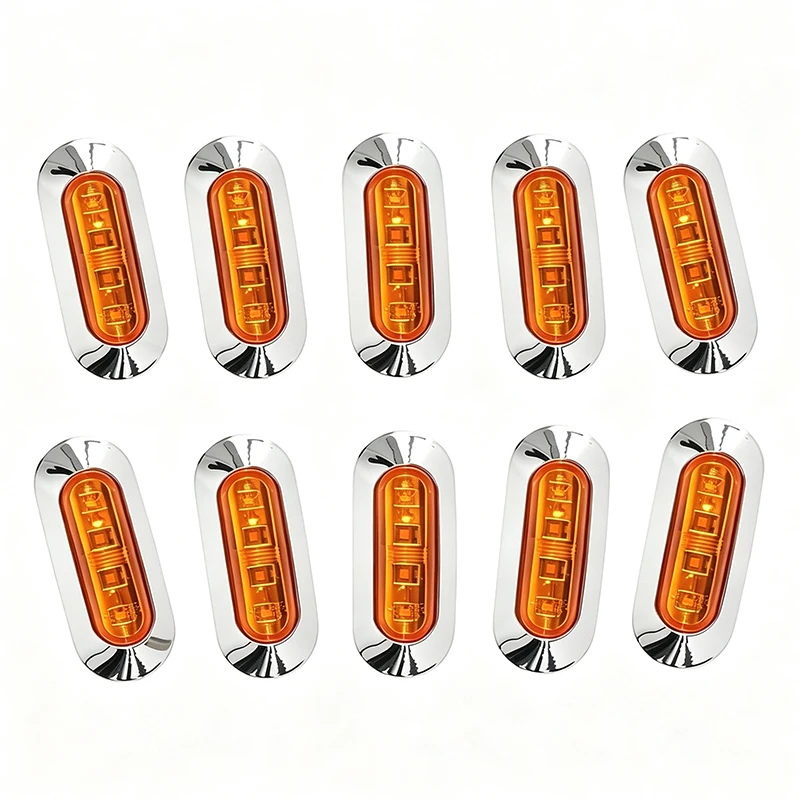 5P/10P 4 LED Marine Navigation Lights Yellow LED Boat Navigation Light 12V-24V Waterproof Sailing Signal Lamp Marine Yacht Light