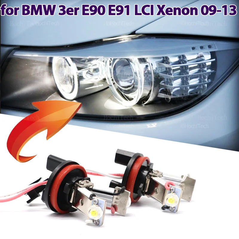 Car Headlight Bulbs Angel Eyes Marker Lights Bulbs for BMW 3 Series E90 E91 316i 318i 320i 323i 325i 328i 330i LCI Xenon 09-13