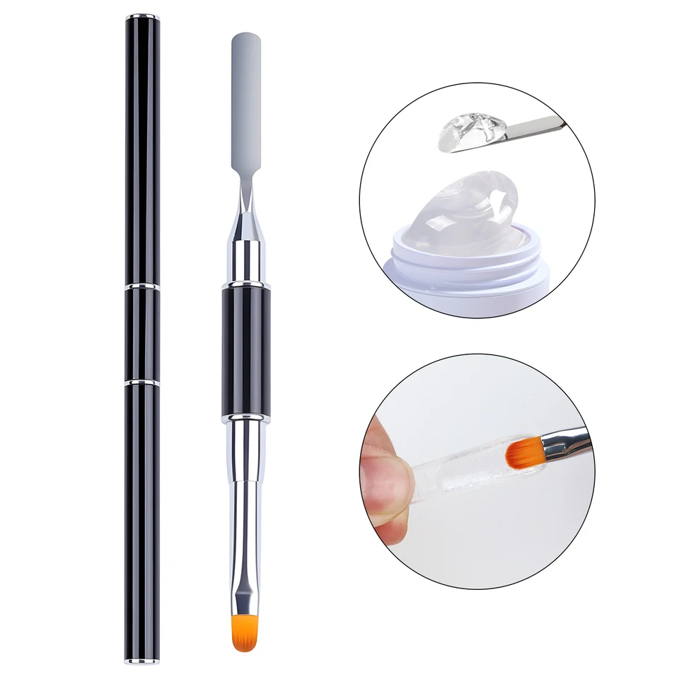 7 piezas 15ml Set de gel de extensión de uñas sólido, gel de extensión no adhesivo, escultura 3D, gel UV de fotocurado, moldeado rápido 4