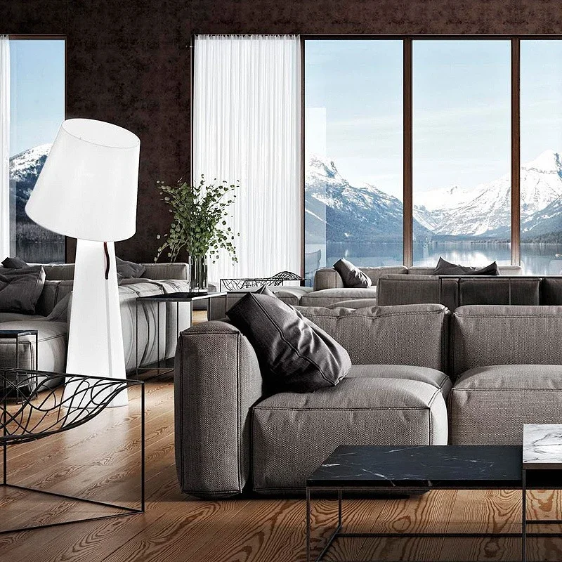 مصباح أرضي مصمم إيطالي من SEAN لغرفة المعيشة وغرفة النوم والدراسة والفندق والفيلا والإقامة المنزلية مصباح من قماش القماش #4