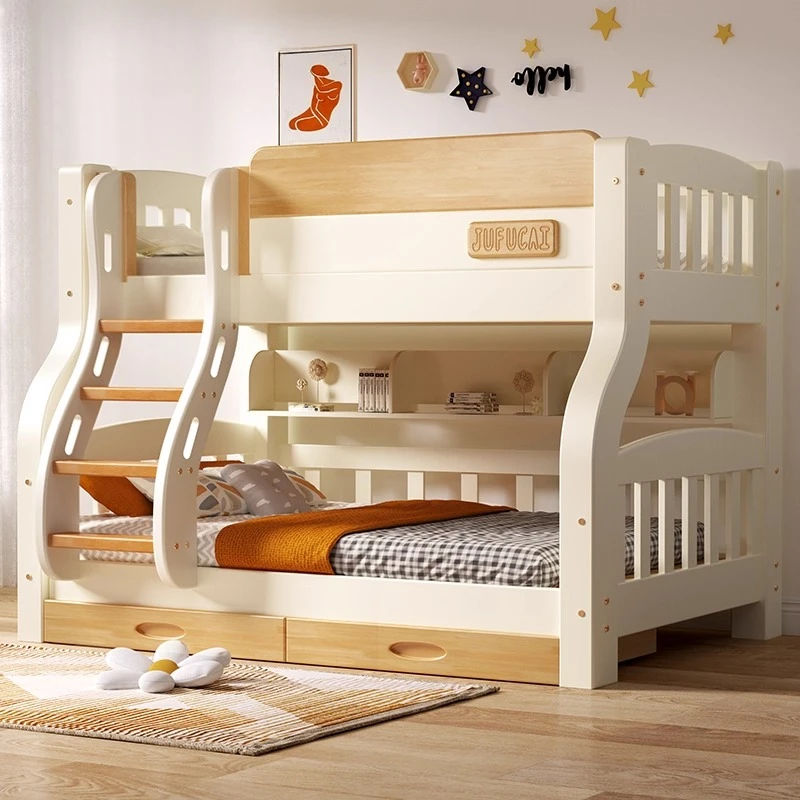 Tingbin up and down bed Solid wood children's bed High and low bed Adult bunk  Mother and child   Upper and lower bunk soli