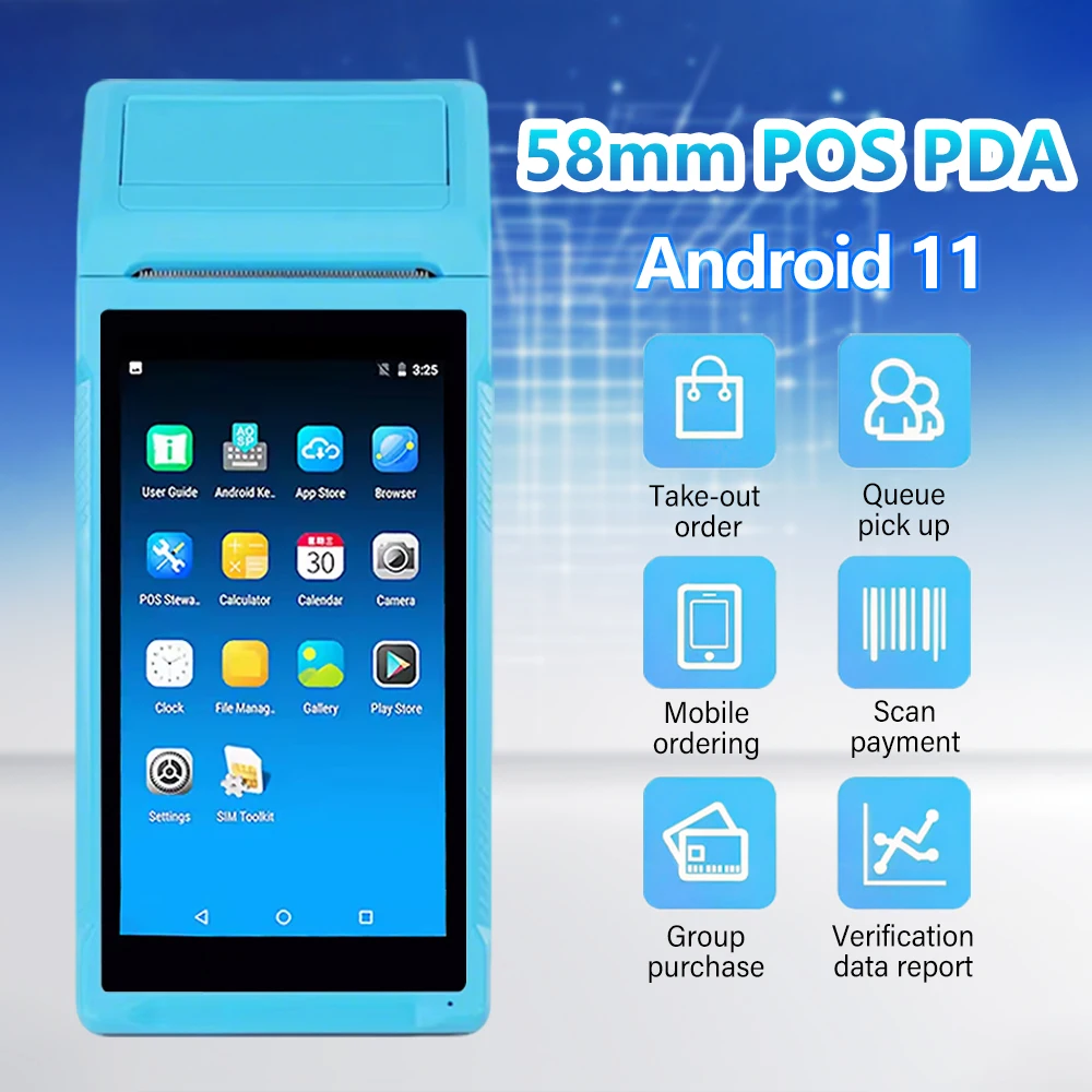 GOOJPRT Q2 أندرويد 11 المساعد الشخصي الرقمي POS طابعة محطة استلام طابعة حرارية محمولة سماعة لاسلكية تعمل بالبلوتوث طابعة تذكرة فاتورة المحمول