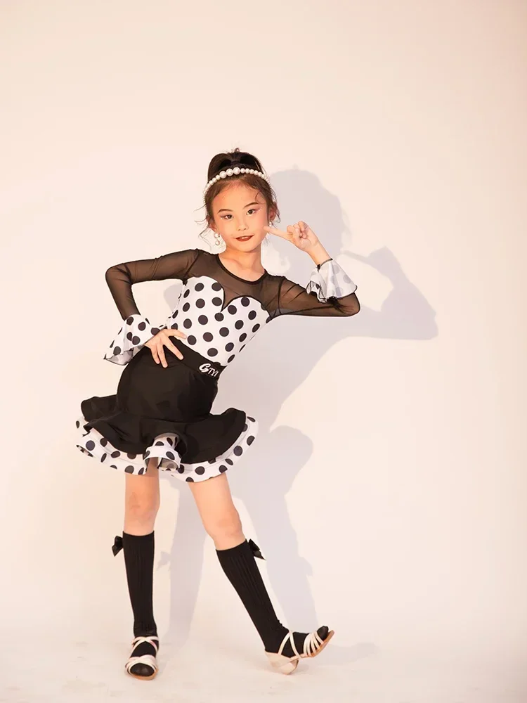 สาวโมเดิร์นละติน Salsa เครื่องแต่งกายบอลรูมปาร์ตี้เต้นรําชุดเด็ก Professional Rumba การแข่งขัน Dancewear หญิง Salsa ชุด