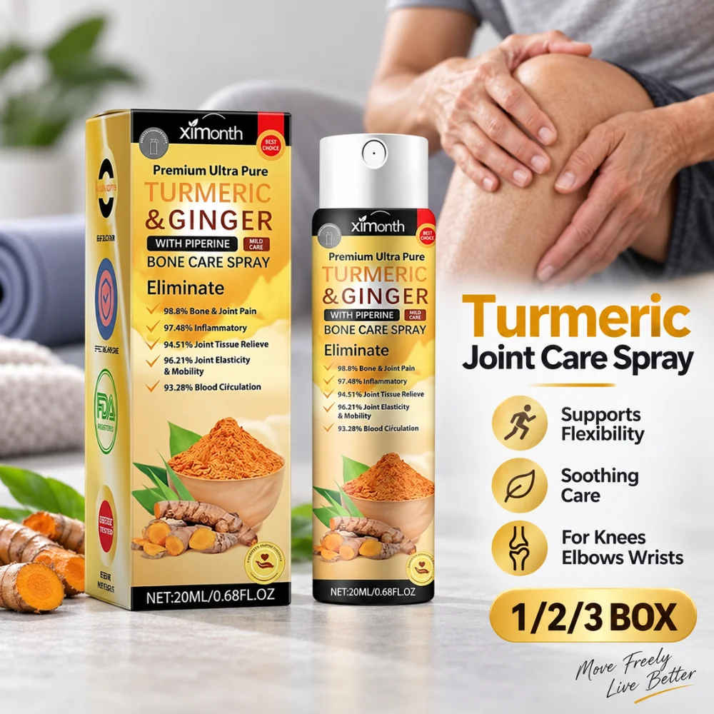 20ml Turmeric Ginger Joint Care Spray Natural Herbal Body Massage Mist Fast Absorbing Non Greasy Knee Shoulder Waist Care