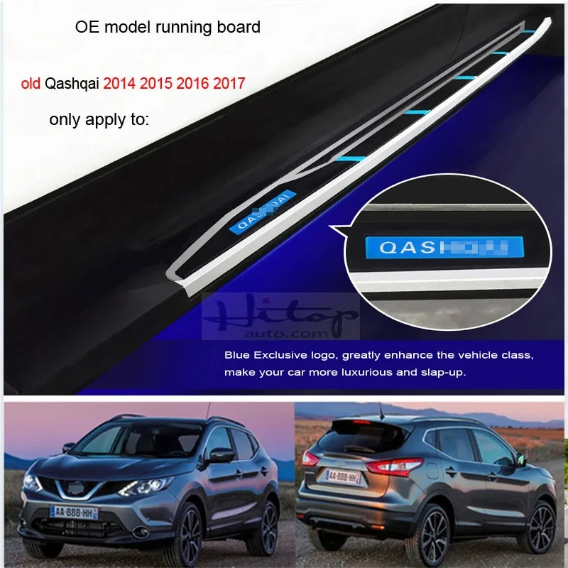 Hot side step bar foot pedal running board nerf bar for Nissan QASHQAI J11 2014-2022,4 models,ISO9001 quality,SUV specialist