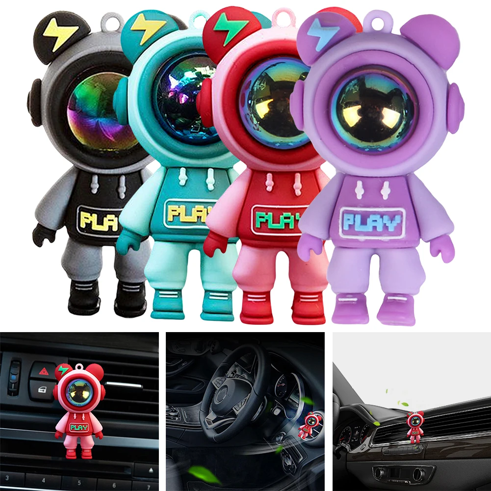 Car Air Freshener Cartoon Astronaut Air Outlet Cute Car Aroma Diffuser Funny Car Air Freshener Ornament Car Air Vent Accessories