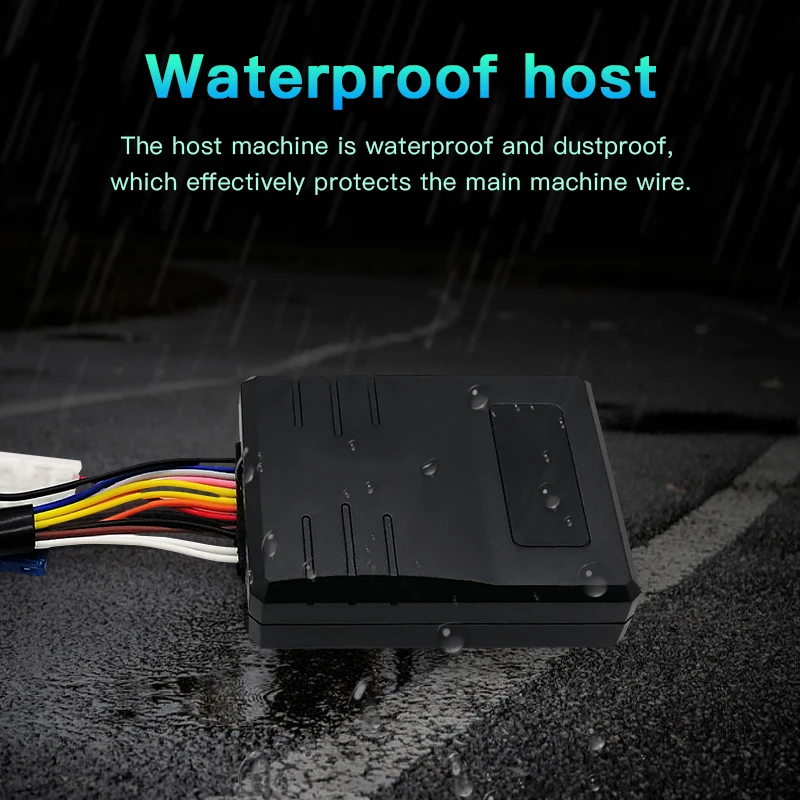 Motorcycle LCD PKE Two-way Remote Control With Inductive Power Time Display Oil Detection Scooter PKE Anti-theft Alarm