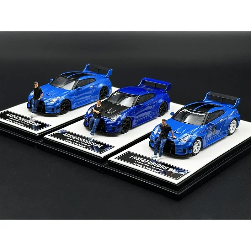 TM MiniStation BSC 1:64 LBWK GTR R35 F&F Diecast Diorama Auto Modell Sammlung Miniatur Spielzeug Zeit Micro