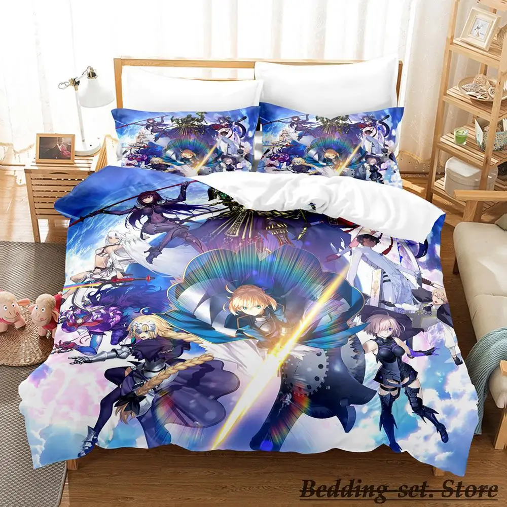 

Fate Grand Order Bedding Set Single Twin Full Queen King Size Bed Set Aldult Kid Bedroom Duvetcover Sets Anime parure de lit Bed