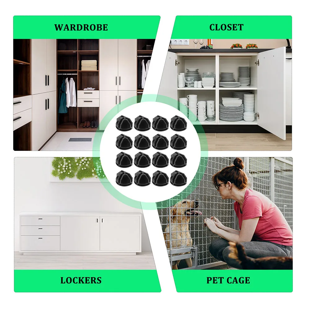 

16pcs Closet Connector Cabinet Fixed Buckle Shoe Storage Diy Modular Unit Durable Plastic Interlocking Snap Wire Shelving Pet