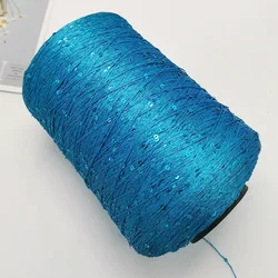 500g Yarn with Sequins for Hand Knitting Sweaters Shawls Hats Bags DIY Summer Crochet Thread Fashion Thin Soft Gray Blue Black