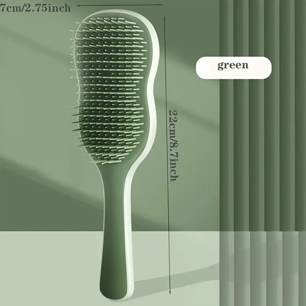 Grzebień do masażu włosów szczotka do rozczesywania włosów stylizacja włosów Detangler szybkie suszenie nadmuchem Curling szczotki do włosów grzebień narzędzia fryzjerskie — zdjęcie 7