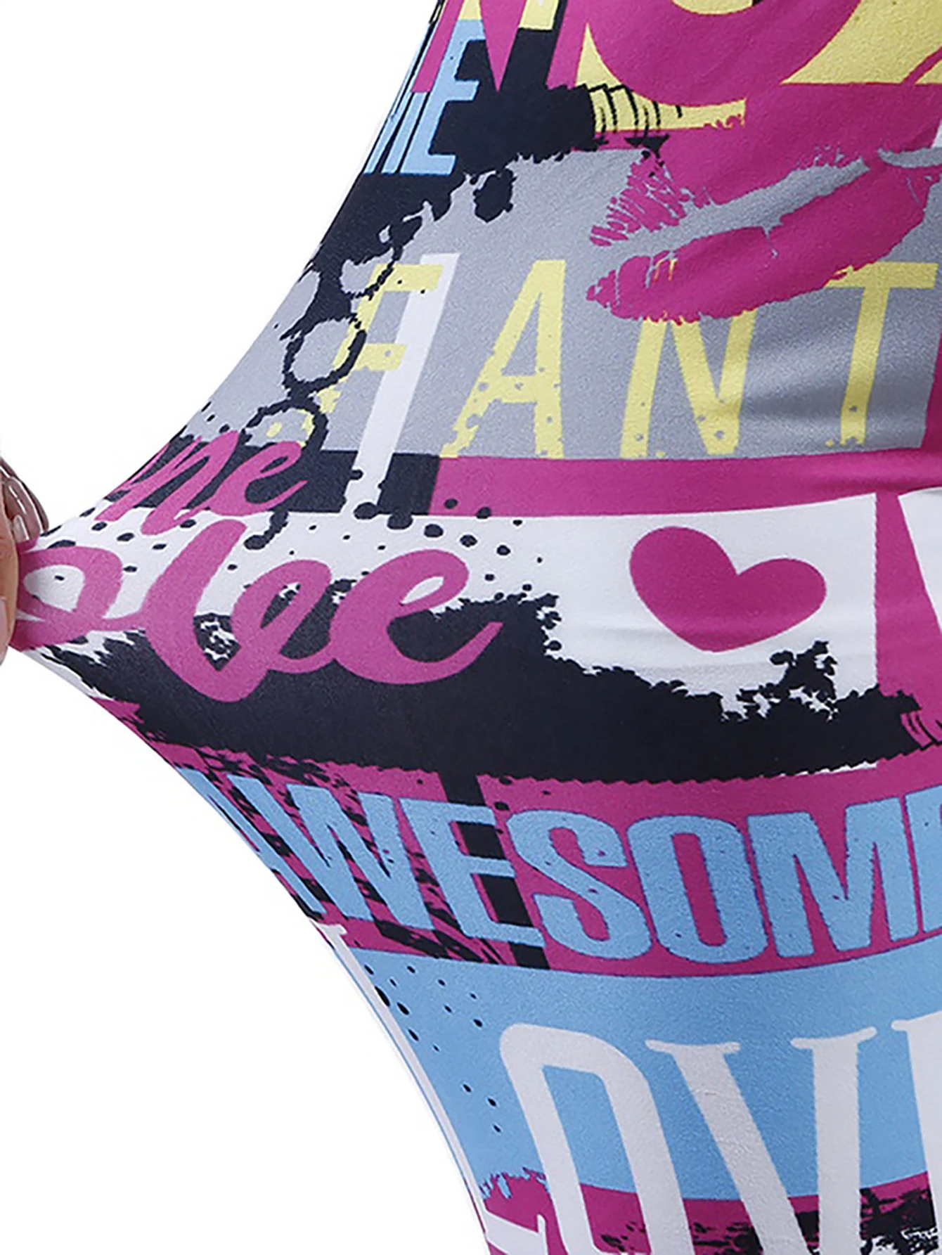 Graffiti Casual Leggings Printed Women's Leggings High Stretch Fitness Exercise Yoga Pants Brushed Sexy Nine Point Pencil Pants