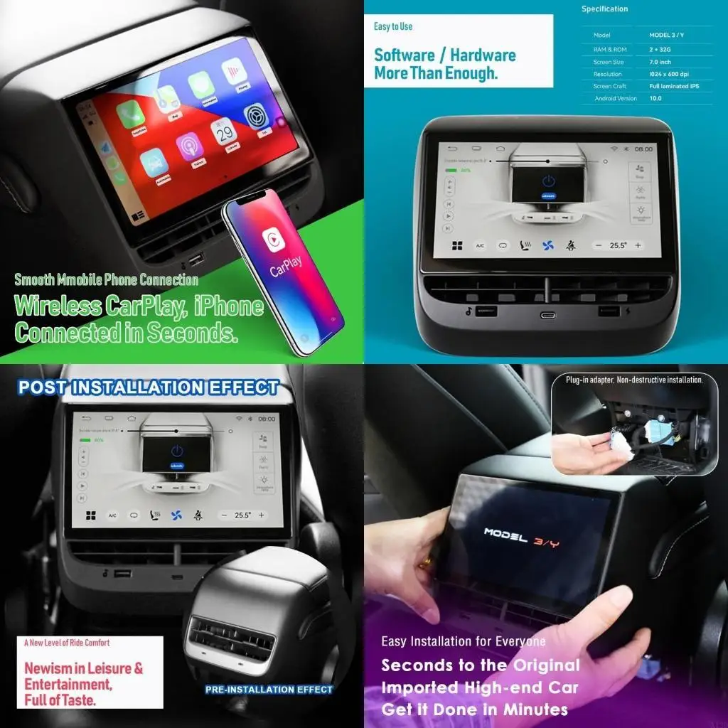 

Wireless-Carplay для 3/Y развлекательного экрана на заднем сиденье, контроллер панели переменного тока X13D