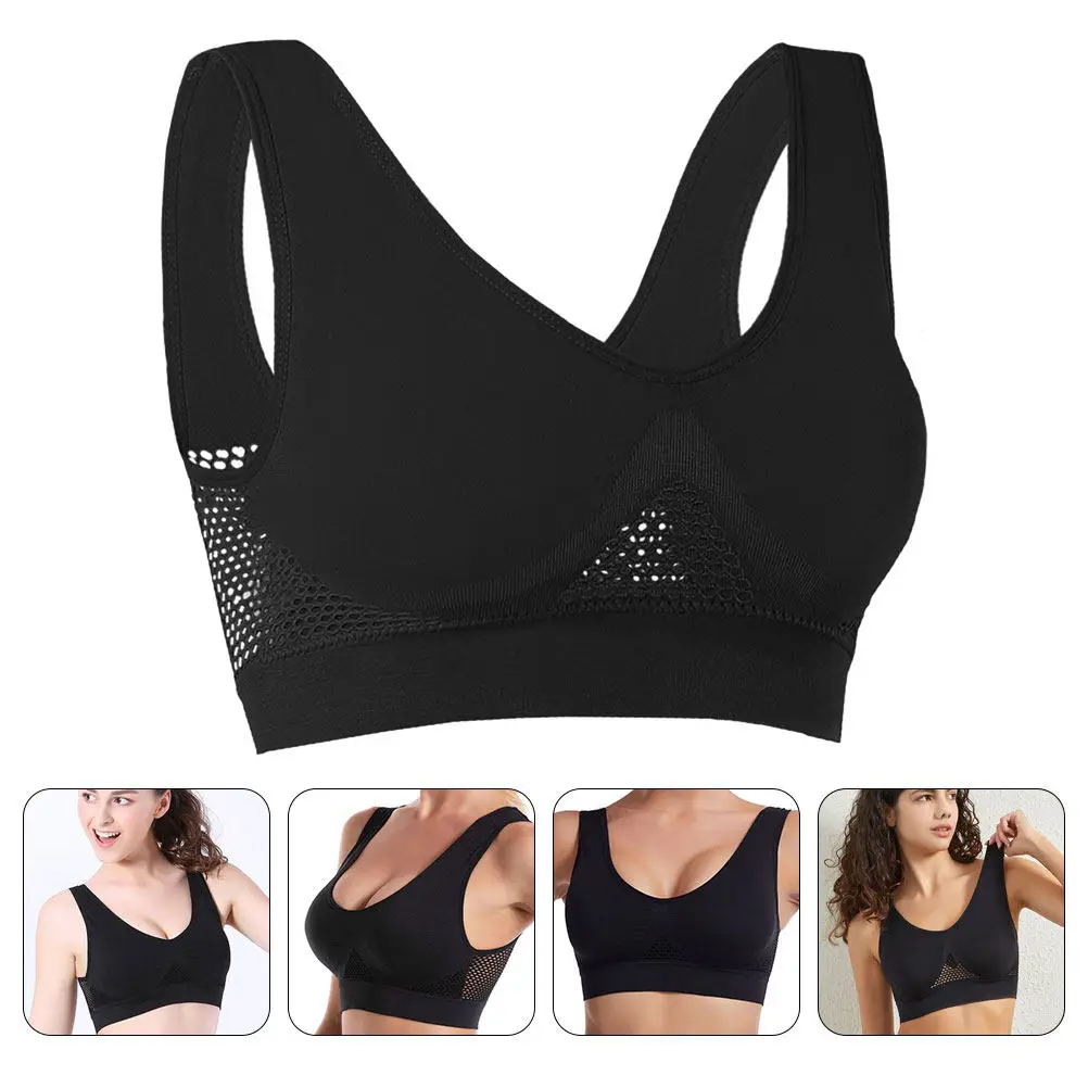

Wirefree Sports Bra Breathable Yoga Running Fitness Underwear for Women Comfortable Soft Sweat-Absorbing Reusable Lightweight