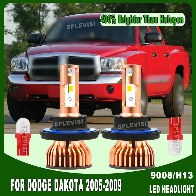 

9008/H13 LED for Night Safety Stable Beam Corrosion Resistant Waterproof HEADLIGHT For Dodge Dakota 2005 2006 2007 2008 2009
