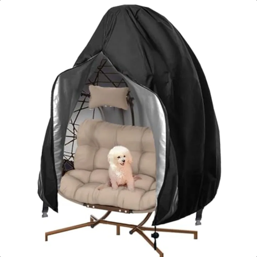 

UpgradedPatio Egg Chair Covers with Zipper 91 x 80 Large Wicker Egg Swing Chair Covers Waterproof Heavy Duty Weather Resisatnt