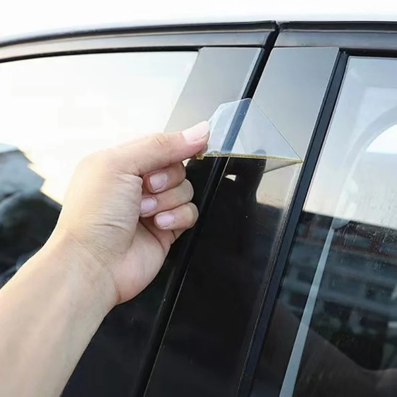 

Gloss Black Door Window Pillar Post Cover Trim Sticker Car Accessories Replacement For JAGUAR XFL 2016-2025 XEL F-pace2016-2025