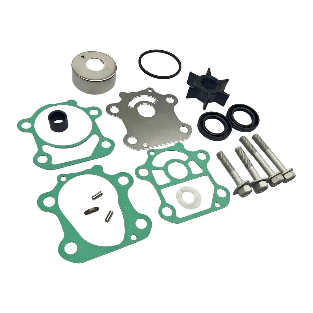 Stainless Steel Water Pump Impeller Kit 6.5cm Black for Outboard Engine Rebuild Kits 70HP 115HP 150HP 200HP 250HP 300HP