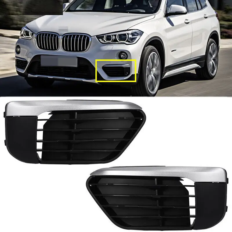 Car Front Bumper Fog Light Lamp Cover Hood Chrome  For BMW X1 F48 F49 2015 2016 2017 2018 51117354778 51117354778Car Accessories