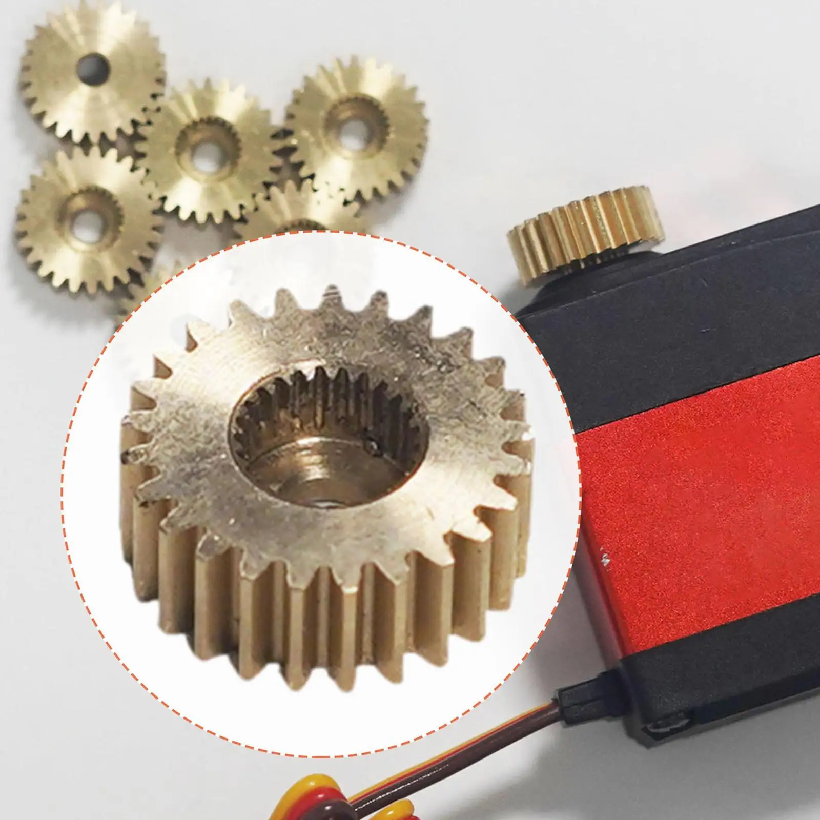 

Brass Servo Gear 25 Tooth High Precision Metal Gear Component for Industrial Robot and Servo Motor