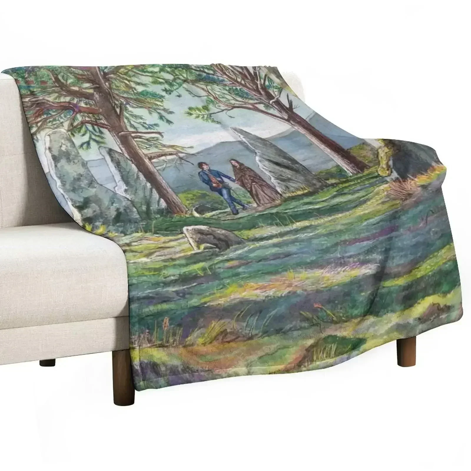 

Craigh na dun (Outlander) Throw Blanket Travel Size Cozy Blanket for Plane Train