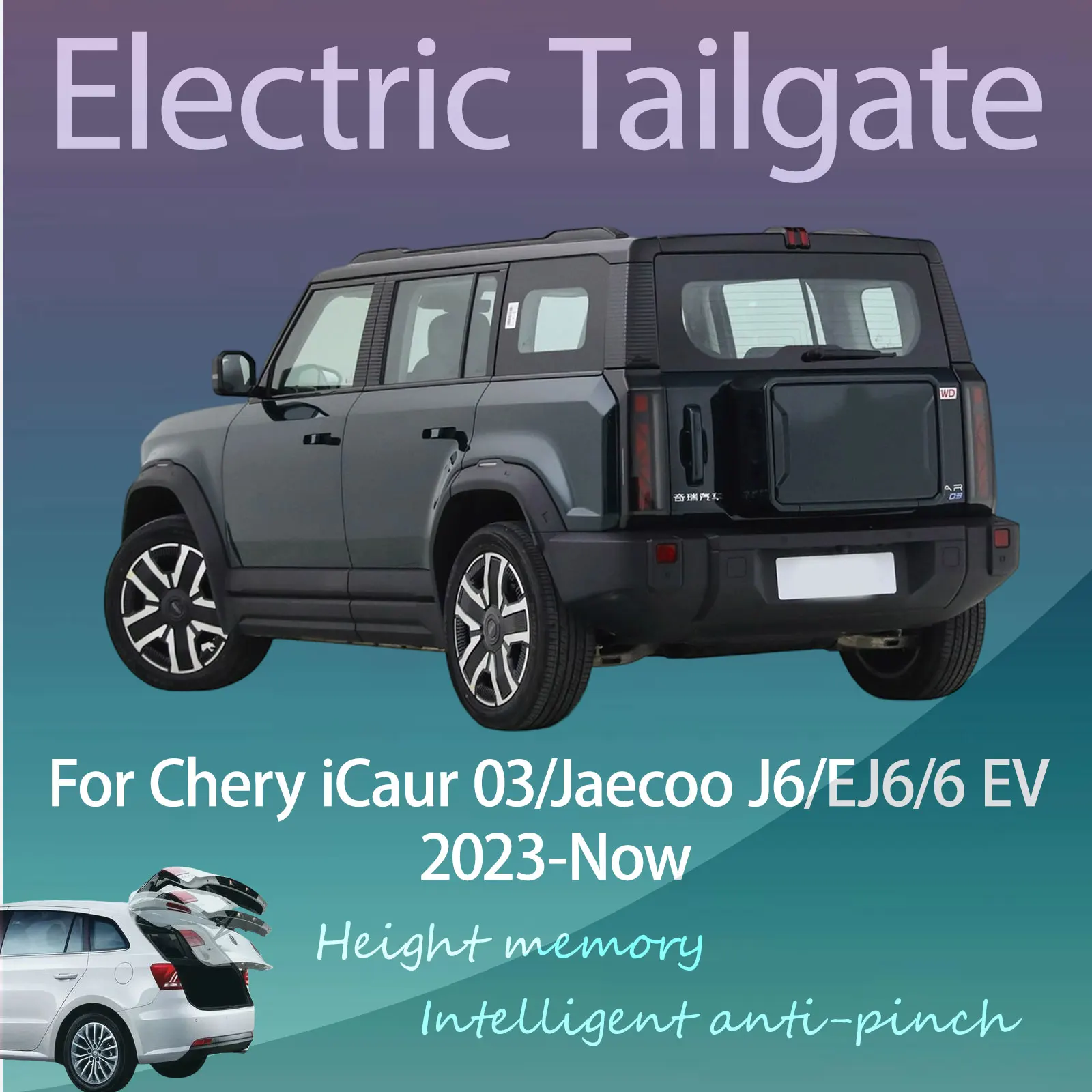 For Chery iCaur 03/Jaecoo J6/EJ6/6 EV 2023-Now Electric Modified Tailgate Intelligent Height Automatic Lifting Key-Controlled
