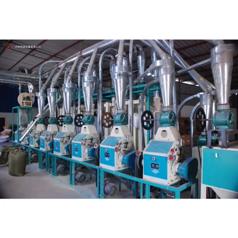 Customized Wheat Flour Mill with Large Feed Hopper Automatic Anti Jam System for Continuous Grain Grinding Flour Manufacturing