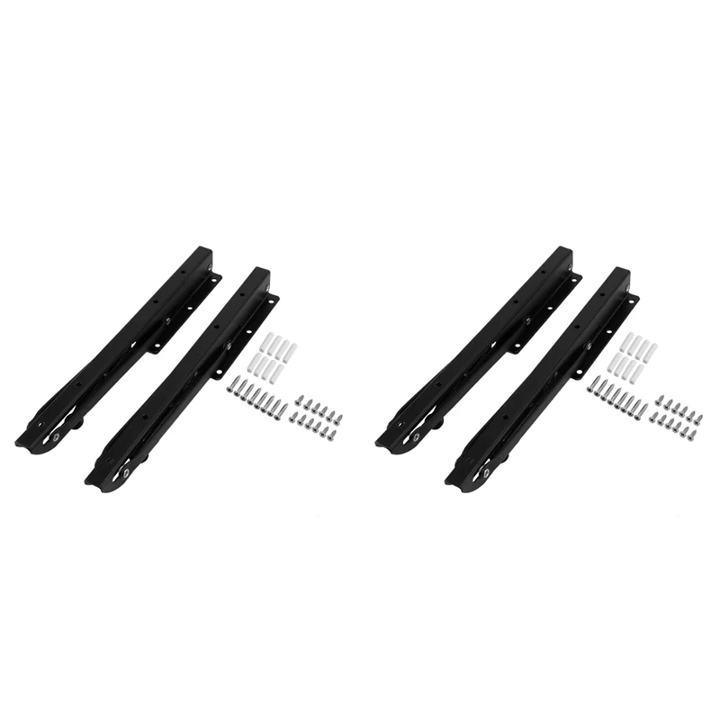 ABXF-4Pcs 12Inch Folding Shelve Brackets Heavy Duty Metal Shelving Support Bracket Wall Mounted Floating Shelve Bracket
