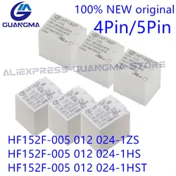 30PCS 100% NEW Orignial HF152F-024-1ZS HF152F-012-1HS HF152F-005-1HST 16A250VAC 4Pin 5pin 17A277VAC DC5V 12V 24V