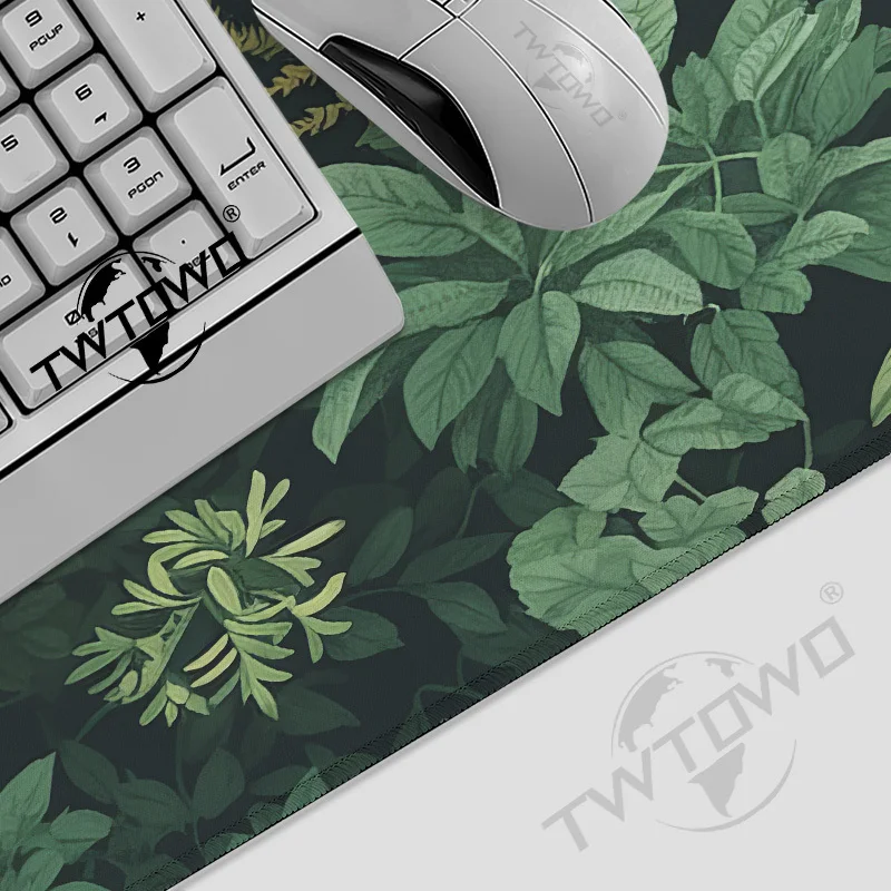 Mouse Pad Gamer Green Flowers And Grass XL New HD Mousepad XXL Mouse Mat Office Soft Natural Rubber Computer Desktop Mouse Pad