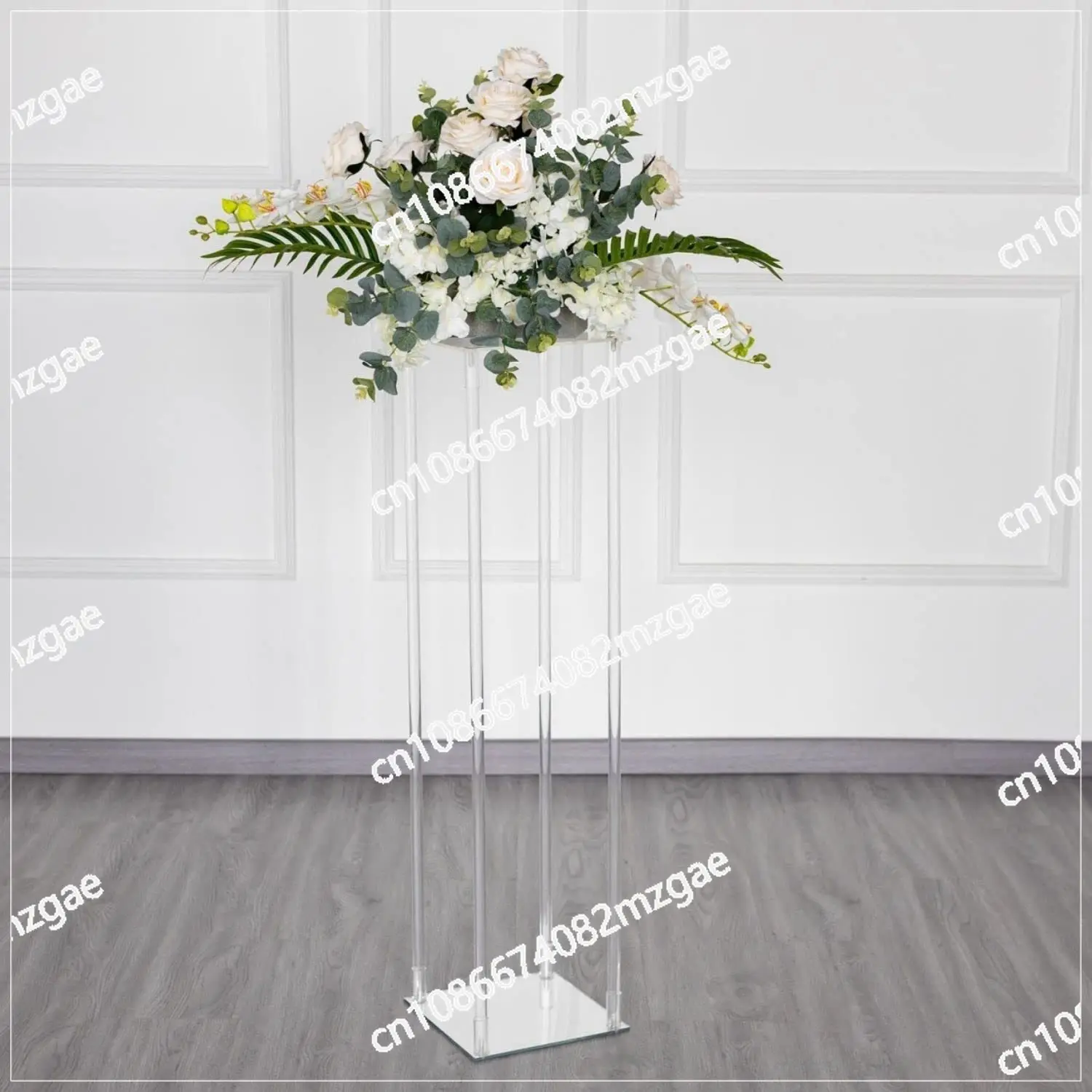 Transparent acrylic square frame wedding props, flower stand, road guide props, stage window arrangement
