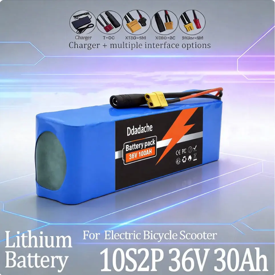 Batterie de scooter électrique 10S2P 36V 100000mAh, batterie de scooter électrique au lithium 36V, batterie de scooter électrique 500W, batterie 36V 10S2P